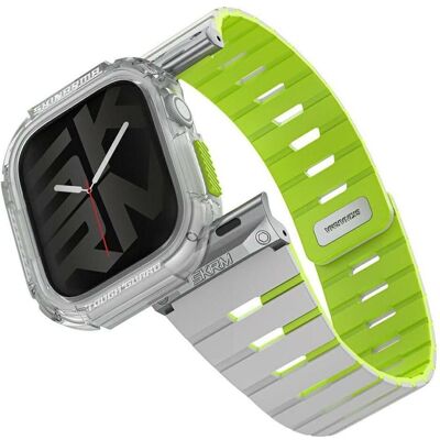 Skinarma Strap + etui Gemini for Apple Watch 42mm niteglow, Montre connectée : accessoires, Vert - Publicité Skinarma Strap + etui Gemini for Apple Watch 42mm niteglow, Montre connectée : accessoires, Vert - Publicité