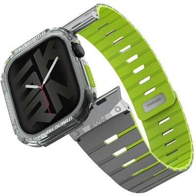 Skinarma Strap + etui Gemini for Apple Watch 46mm niteglow, Montre connectée : accessoires, Vert - Publicité Skinarma Strap + etui Gemini for Apple Watch 46mm niteglow, Montre connectée : accessoires, Vert - Publicité