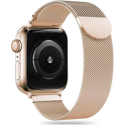 Bracelet Milanese doré pour Apple Watch - Accessoire élégant - Publicité Bracelet Milanese doré pour Apple Watch - Accessoire élégant - Publicité