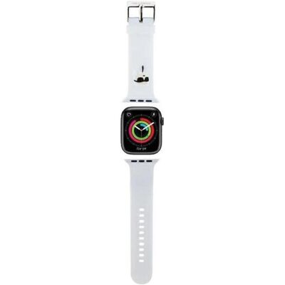 Bracelet en caoutchouc blanc 3D Karl Lagerfeld pour Apple Watch 38/40/41mm - Publicité Bracelet en caoutchouc blanc 3D Karl Lagerfeld pour Apple Watch 38/40/41mm - Publicité