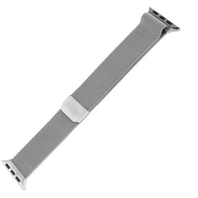 Bracelet en maille argentée pour Apple Watch - Compatible avec Series 1-8 - Publicité Bracelet en maille argentée pour Apple Watch - Compatible avec Series 1-8 - Publicité