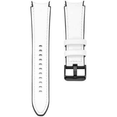 Connect 20mm Silicone Patch Leather Strap (130mm M/L) (20 mm, Cuir, Silicone), Sangles de montre, Blanc - Publicité Connect 20mm Silicone Patch Leather Strap (130mm M/L) (20 mm, Cuir, Silicone), Sangles de montre, Blanc - Publicité