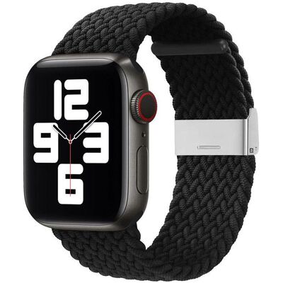 Bracelet en tissu tressé noir Hurtel pour Apple Watch 2-6 - Publicité Bracelet en tissu tressé noir Hurtel pour Apple Watch 2-6 - Publicité