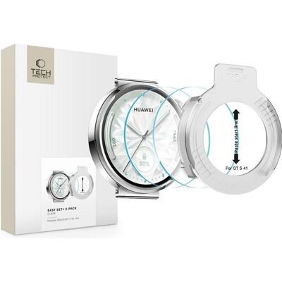 Tech-Protect Easy Set+ 2er-Pack Panzerglas für Huawei Watch GT 5 41 mm - Transparent, Montre connectée : accessoires, Transparent - Publicité Tech-Protect Easy Set+ 2er-Pack Panzerglas für Huawei Watch GT 5 41 mm - Transparent, Montre connectée : accessoires, Transparent - Publicité