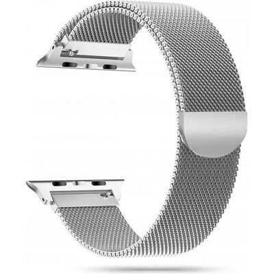 Bracelet Milanese Argenté pour Apple Watch - Acier Inoxydable Résistant - Publicité Bracelet Milanese Argenté pour Apple Watch - Acier Inoxydable Résistant - Publicité