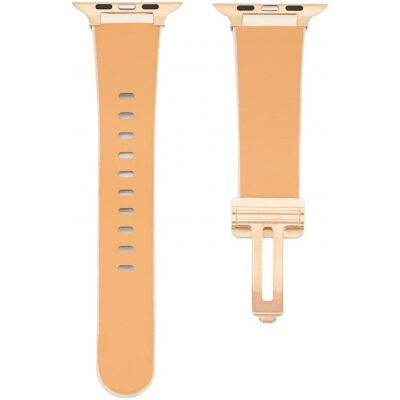 Connect Montre 42/44/45mm sangle en cuir à boucle unique (Cuir), Sangles de montre, Blanc - Publicité Connect Montre 42/44/45mm sangle en cuir à boucle unique (Cuir), Sangles de montre, Blanc - Publicité