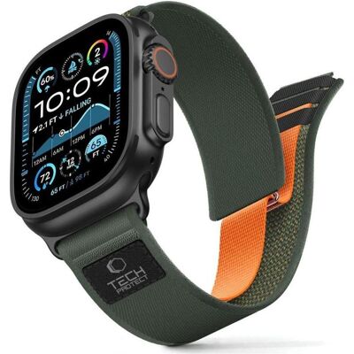 Tech-Protect NYLON ELITE APPLE WATCH 8 / 9 / 10 / 11 / SE / ULTRA (44 / 45 / 46 / 49 MM) GRÜN/ORANGE (44 mm, 45 mm, 46 mm, 49 mm, Nylon), Sangles de montre, Orange, Vert - Publicité Tech-Protect NYLON ELITE APPLE WATCH 8 / 9 / 10 / 11 / SE / ULTRA (44 / 45 / 46 / 49 MM) GRÜN/ORANGE (44 mm, 45 mm, 46 mm, 49 mm, Nylon), Sangles de montre, Orange, Vert - Publicité