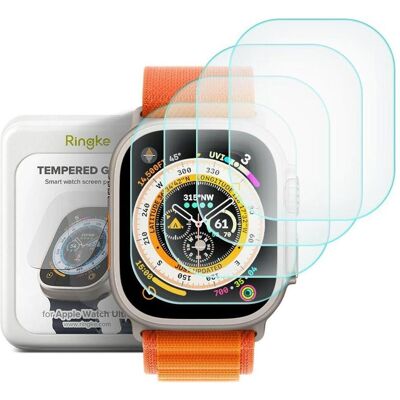 Ringke Apple Watch Ultra Protecteur d'écran en verre trempé (4pcs) Transparent, Film de protection pour smartwatch, Transparent - Publicité Ringke Apple Watch Ultra Protecteur d'écran en verre trempé (4pcs) Transparent, Film de protection pour smartwatch, Transparent - Publicité