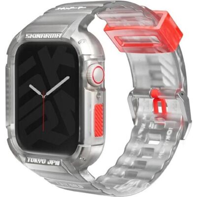 Skinarma Apple Watch 44mm - Accessoire 2-en-1 Transparent - Publicité Skinarma Apple Watch 44mm - Accessoire 2-en-1 Transparent - Publicité