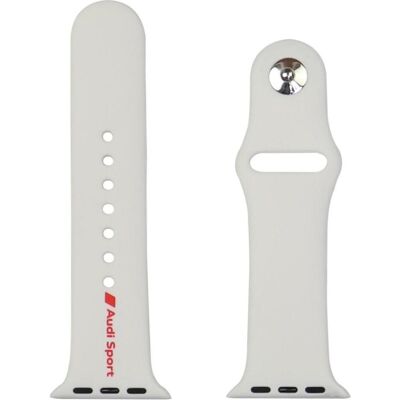 Karl Lagerfeld Sport Red Logo Silicone Watch Strap for Apple Watch 40 / 41 / 42 mm - white (Silicone), Sangles de montre, Blanc - Publicité Karl Lagerfeld Sport Red Logo Silicone Watch Strap for Apple Watch 40 / 41 / 42 mm - white (Silicone), Sangles de montre, Blanc - Publicité