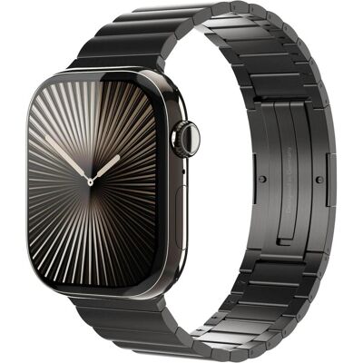 Vonmählen Edelstahl Gliederarmband Pro für Apple Watch 44/45/46/49mm, granitgrau (Acier inoxydable, Acier inoxydable), Sangles de montre, Gris, Or - Publicité Vonmählen Edelstahl Gliederarmband Pro für Apple Watch 44/45/46/49mm, granitgrau (Acier inoxydable, Acier inoxydable), Sangles de montre, Gris, Or - Publicité