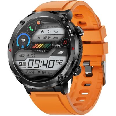 Gravity GT21-2 Smartwatch + orangefarbenes Silikonarmband (sans carte SIM), Montre connectée - Publicité Gravity GT21-2 Smartwatch + orangefarbenes Silikonarmband (sans carte SIM), Montre connectée - Publicité