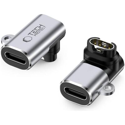 Tech-Protect Ultraboost USB-C Winkeladapter für Garmin Watch - Grau, Montre connectée : accessoires, Gris, Argent - Publicité Tech-Protect Ultraboost USB-C Winkeladapter für Garmin Watch - Grau, Montre connectée : accessoires, Gris, Argent - Publicité