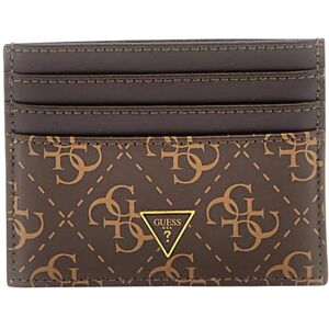 Guess, Unisexe, Portefeuille, Étui de carte de crédit logo, Beige, Marron - Publicité Guess, Unisexe, Portefeuille, Étui de carte de crédit logo, Beige, Marron - Publicité