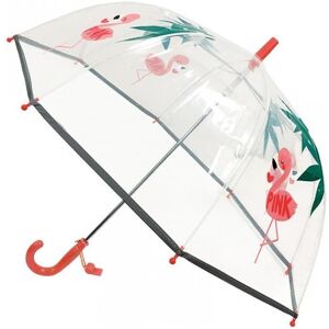 Smati, Parapluie, parapluie pour enfants, transparent, cloche, bord fluorescent, flamant rose, one size, Transparent - Publicité Smati, Parapluie, parapluie pour enfants, transparent, cloche, bord fluorescent, flamant rose, one size, Transparent - Publicité