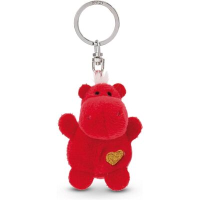 Magni, Unisexe, Porte-clés, NICI Schlüsselanhänger Nilpferd mit Herz rot 5cm, Rouge - Publicité Magni, Unisexe, Porte-clés, NICI Schlüsselanhänger Nilpferd mit Herz rot 5cm, Rouge - Publicité