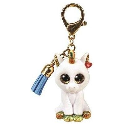 Ty, Filles, Porte-clés, - Mini Boos Clips Key Ring - Unicorn - Pixy - White - With blue tassel - The fashionable keychain, Bleu, Blanc - Publicité Ty, Filles, Porte-clés, - Mini Boos Clips Key Ring - Unicorn - Pixy - White - With blue tassel - The fashionable keychain, Bleu, Blanc - Publicité