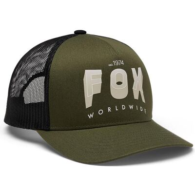 Fox, Unisexe, Casquette, Block Mesh Trucker Hat, Noir, Vert, (Taille unique) - Publicité Fox, Unisexe, Casquette, Block Mesh Trucker Hat, Noir, Vert, (Taille unique) - Publicité
