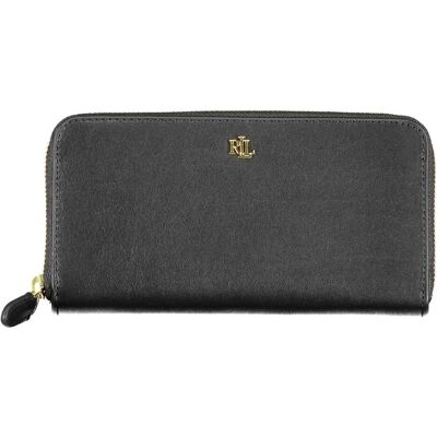 Ralph Lauren, Femmes, Portefeuille, Schwarzes Leder Portemonnaie, Noir - Publicité Ralph Lauren, Femmes, Portefeuille, Schwarzes Leder Portemonnaie, Noir - Publicité