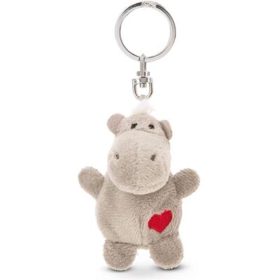 Magni, Unisexe, Porte-clés, NICI Schlüsselanhänger Nilpferd mit Herz grau 5cm, Gris - Publicité Magni, Unisexe, Porte-clés, NICI Schlüsselanhänger Nilpferd mit Herz grau 5cm, Gris - Publicité