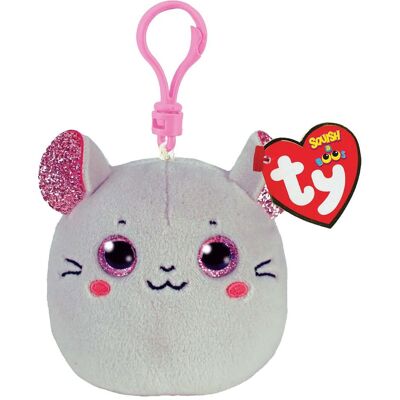 Ty, Porte-clés, Catnip Mouse Squishy Clip 9cm, Gris - Publicité Ty, Porte-clés, Catnip Mouse Squishy Clip 9cm, Gris - Publicité