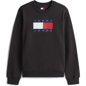 Tommy Jeans, Hommes, Pull-over, Tjw Reg Tj Flag Crew, Noir, (L) - Publicité Tommy Jeans, Hommes, Pull-over, Tjw Reg Tj Flag Crew, Noir, (L) - Publicité