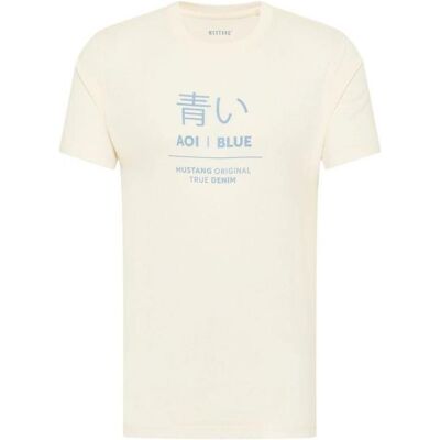 Mustang, Hommes, T-shirt, Style Alex C Print, Blanc, Beige, (XXL) - Publicité Mustang, Hommes, T-shirt, Style Alex C Print, Blanc, Beige, (XXL) - Publicité