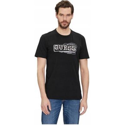 Guess, Hommes, T-shirt, SS CN BOX LOGO TEE M4GI26J1314 JBLK L M, Noir, (L) - Publicité Guess, Hommes, T-shirt, SS CN BOX LOGO TEE M4GI26J1314 JBLK L M, Noir, (L) - Publicité
