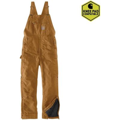 Carhartt, Pantalon de travail, Firm Duck Insul. Bib Overall Brown Gr.L (L) - Publicité Carhartt, Pantalon de travail, Firm Duck Insul. Bib Overall Brown Gr.L (L) - Publicité