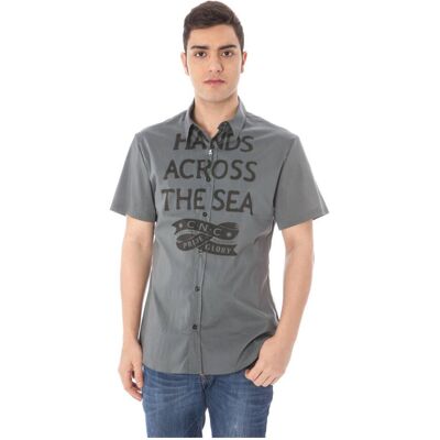 Costume National, Hommes, Chemise, Graues Baumwollhemd, Gris, (54, XXL) - Publicité Costume National, Hommes, Chemise, Graues Baumwollhemd, Gris, (54, XXL) - Publicité