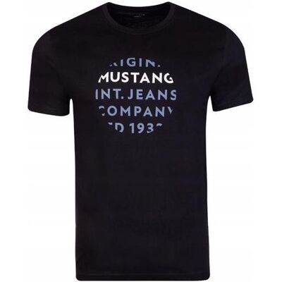 Mustang, Hommes, T-shirt de sport, T-SHIRT 03 BLACK 4228 2100 400 M (M), Noir, M - Publicité Mustang, Hommes, T-shirt de sport, T-SHIRT 03 BLACK 4228 2100 400 M (M), Noir, M - Publicité