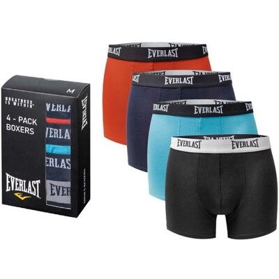 Everlast, Hommes, Sous-vêtements, Herren-Boxershorts, 4er-Pack, mehrfarbig, Multicolore, (paquet de 4, L) - Publicité Everlast, Hommes, Sous-vêtements, Herren-Boxershorts, 4er-Pack, mehrfarbig, Multicolore, (paquet de 4, L) - Publicité