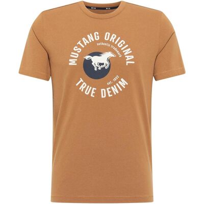 Mustang, Hommes, T-shirt, Alex C Print, Beige, Marron, (M) - Publicité Mustang, Hommes, T-shirt, Alex C Print, Beige, Marron, (M) - Publicité