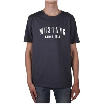 Mustang, Hommes, T-shirt, Herren T-Shirt Graphit, Gris, (M) - Publicité Mustang, Hommes, T-shirt, Herren T-Shirt Graphit, Gris, (M) - Publicité