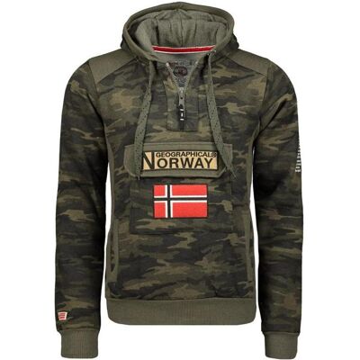 Geographical Norway, Hommes, Pull-over, Sweat-shirt camouflage pour homme Gymclass, (3XL) - Publicité Geographical Norway, Hommes, Pull-over, Sweat-shirt camouflage pour homme Gymclass, (3XL) - Publicité