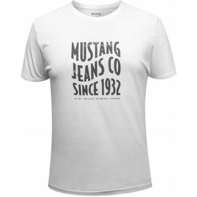 Mustang, Hommes, T-shirt, T-Shirt Lounge Shirt Herren Weiss, Blanc, (M) - Publicité Mustang, Hommes, T-shirt, T-Shirt Lounge Shirt Herren Weiss, Blanc, (M) - Publicité