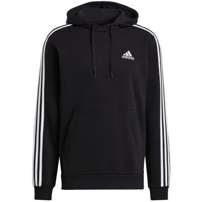 Adidas, Hommes, Pull-over, Essentials Fleece-Sweatshirt mit 3 Streifen für Herren, Noir, (S) - Publicité Adidas, Hommes, Pull-over, Essentials Fleece-Sweatshirt mit 3 Streifen für Herren, Noir, (S) - Publicité