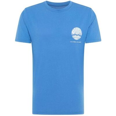Mustang, Hommes, T-shirt, Style Alex C Print, Bleu, (L) - Publicité Mustang, Hommes, T-shirt, Style Alex C Print, Bleu, (L) - Publicité