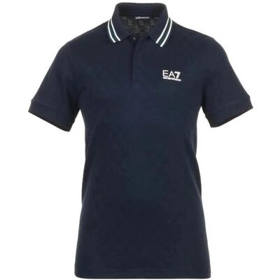 Giorgio Armani Emporio Armani, Hommes, T-shirt, EA7 Poloshirt, Bleu, (L) - Publicité Giorgio Armani Emporio Armani, Hommes, T-shirt, EA7 Poloshirt, Bleu, (L) - Publicité