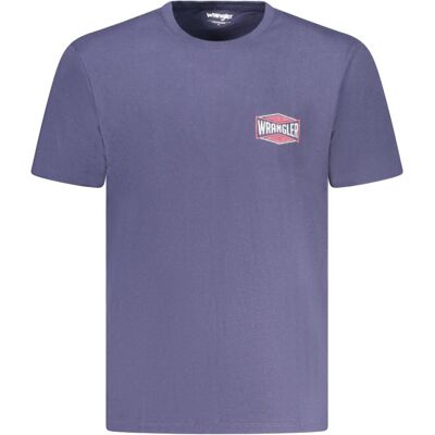 Wrangler, Hommes, T-shirt, T-Shirt aus blauer Baumwolle, Bleu, (M) - Publicité Wrangler, Hommes, T-shirt, T-Shirt aus blauer Baumwolle, Bleu, (M) - Publicité