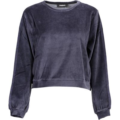 Desigual, Femmes, Pull-over, Blue Cotton Women Sweater, Noir, Bleu, (S) - Publicité Desigual, Femmes, Pull-over, Blue Cotton Women Sweater, Noir, Bleu, (S) - Publicité