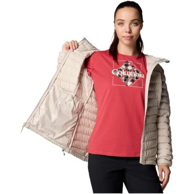 Veste en duvet à capuche Columbia Westridge - Beige - Veste - Publicité Veste en duvet à capuche Columbia Westridge - Beige - Veste - Publicité