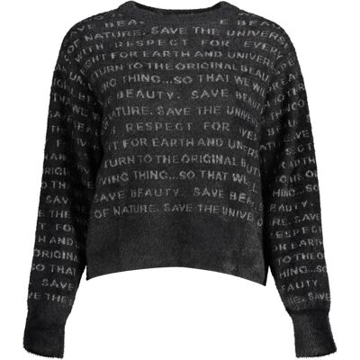 Desigual, Femmes, Pull-over, Pull Jers I Wonder, Noir, (XL) - Publicité Desigual, Femmes, Pull-over, Pull Jers I Wonder, Noir, (XL) - Publicité