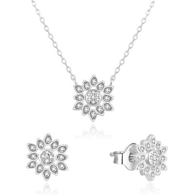 Beneto, Parure, Playful set of jewelry made of silver AGSET239L (necklace, earrings), Argent, (Argent) - Publicité Beneto, Parure, Playful set of jewelry made of silver AGSET239L (necklace, earrings), Argent, (Argent) - Publicité