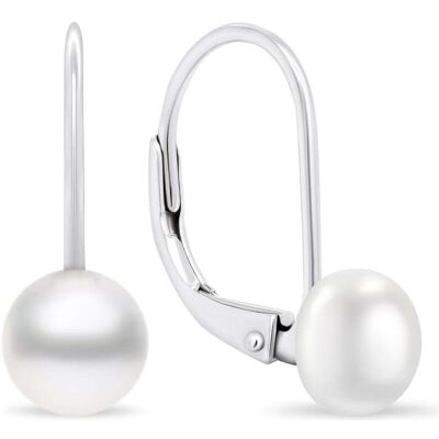 Brilio, Boucles d'oreilles, Silver - Fine silver earrings with pearls EA409W/410/411 - Diameter : 0.7 cm, (Argent fin) - Publicité Brilio, Boucles d'oreilles, Silver - Fine silver earrings with pearls EA409W/410/411 - Diameter : 0.7 cm, (Argent fin) - Publicité