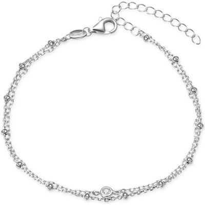 Beneto, Bracelet, Stylový dvojitý stÅ™Ãbrný náramek AGB731/21, (Argent) - Publicité Beneto, Bracelet, Stylový dvojitý stÅ™Ãbrný náramek AGB731/21, (Argent) - Publicité