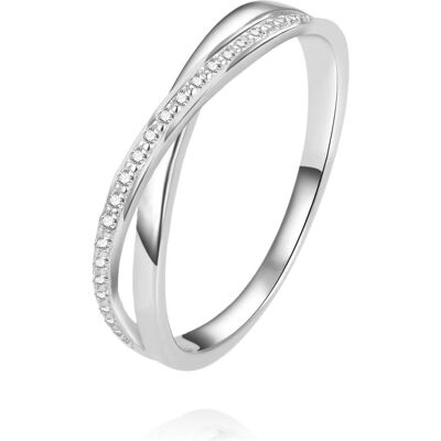 Beneto, Bague, Půvabný dvojitý prsten ze stÅ™ÃÃbra se zirkony AGG225 2 - Circuit : 54 mm, (54, Argent 925) - Publicité Beneto, Bague, Půvabný dvojitý prsten ze stÅ™ÃÃbra se zirkony AGG225 2 - Circuit : 54 mm, (54, Argent 925) - Publicité