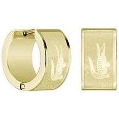 Lacoste, Boucles d'oreilles, Gold-Plated Hoop Earrings Backhand 2040436, (Plaqué or) - Publicité Lacoste, Boucles d'oreilles, Gold-Plated Hoop Earrings Backhand 2040436, (Plaqué or) - Publicité