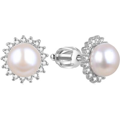 Beneto, Boucles d'oreilles, Boucles d'oreilles en argent avec une vraie perle AGUP1656PS (L) - Publicité Beneto, Boucles d'oreilles, Boucles d'oreilles en argent avec une vraie perle AGUP1656PS (L) - Publicité