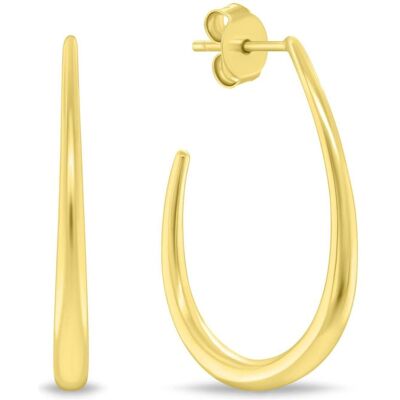 Brilio, Boucles d'oreilles, Silver - Bold gold-plated oval earrings EA1146Y - Publicité Brilio, Boucles d'oreilles, Silver - Bold gold-plated oval earrings EA1146Y - Publicité
